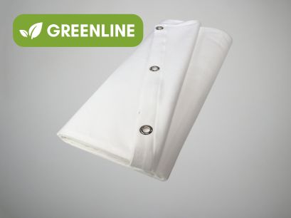 Bühnenmolton GREENLINE konfektioniert weiß