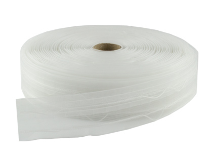 Faltenband für Vorhänge transparent als Meterware und Rollenware
