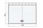 Preview: Akustikvorhang schwarz Molton 320 g/m² B=6m (geöst) x H=5m