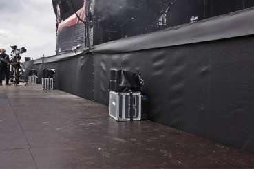 Preview: Bühnengaze B1 Meterware Typ 203 schwarz 307 cm, 170 g/m², 50 lfm