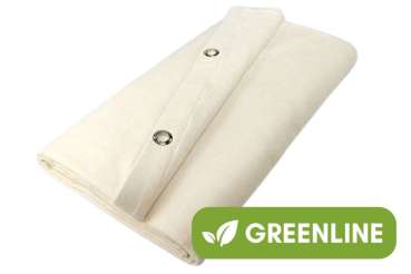 Dekomolton GREENLINE konfektioniert, naturweiß, 3m x 4m