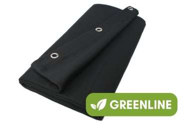 Dekomolton GREENLINE konfektioniert, schwarz,  9m x 3m