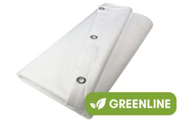 Dekomolton GREENLINE konfektioniert, weiß, 3m x 3m