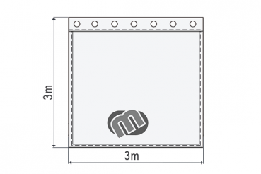 Preview: Dekomolton B1 konfektioniert, grün, 3m x 3m