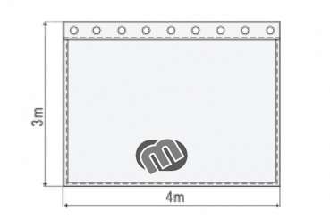 Preview: Dekomolton B1 konfektioniert, grün, 4m x 3m