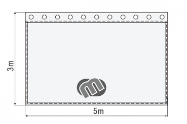 Preview: Dekomolton B1 konfektioniert, grün, 5m x 3m