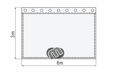 Preview: Dekomolton B1 konfektioniert, grün, 6m x 3m