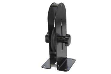 Wentex Eurotrack Bodenrolle schwarz – sichere Bodenführung für schwere Vorhänge und Stoffbahnen im Eurotrack Schienensystem für Bühne, Messe oder Studio