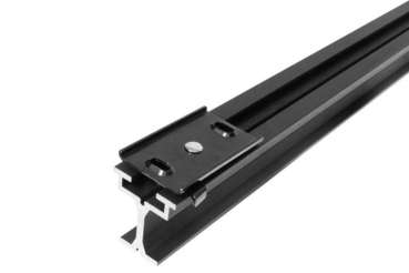 Wentex Eurotrack Deckenhalterung Schnellmontage – schwarzer Halter Vorhangschiene für schnelle Schienenmontage an der Decke mit verstellbarem Winkel und Schnellverschluss