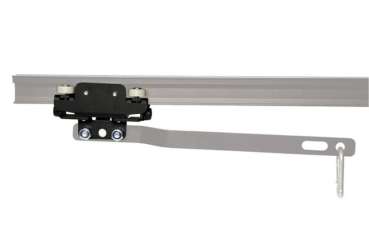 Wentex Eurotrack Hochleistungslaufrolle 4x4 schwarz – Heavy Duty Runner Schienenmontage