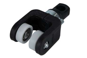 Wentex Eurotrack Laufrolle 2 Räder schwarz/metall – Vorhanglaufrolle ohne Zubehör