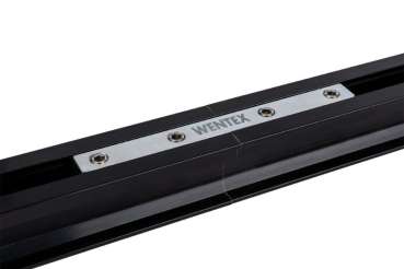 Wentex Eurotrack Verbindungsstreifen silber verbundene Vorhangschienen