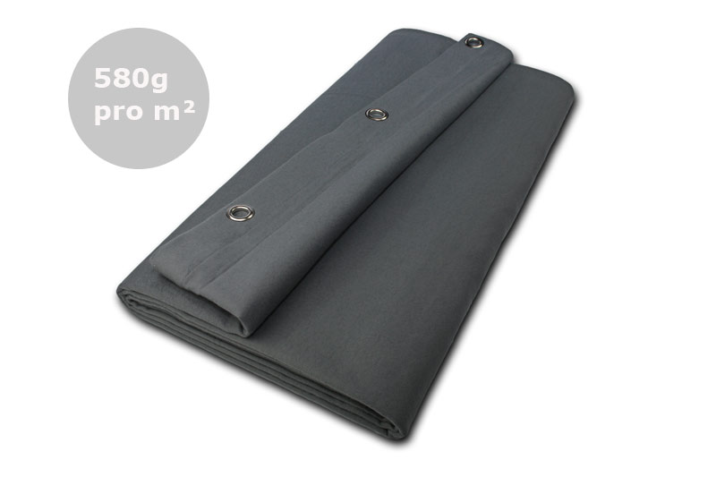 Schwerer Vorhang Anthrazit Molton 580 G M² 5m X 3m