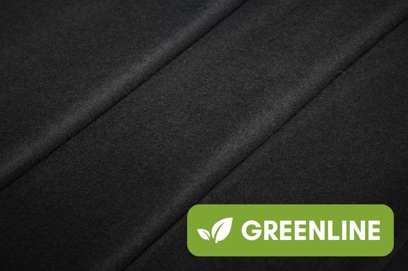Dekomolton Greenline Meterware schwarz 3m breit