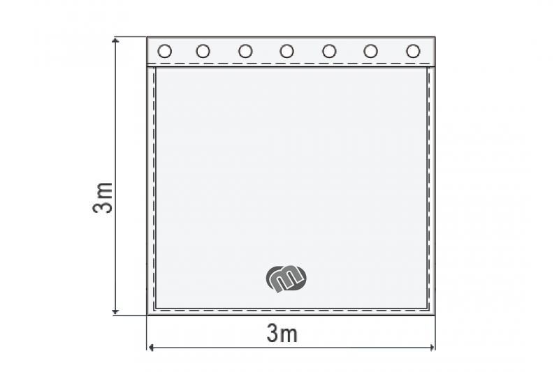 Dekomolton B1 konfektioniert, grün, 3m x 3m