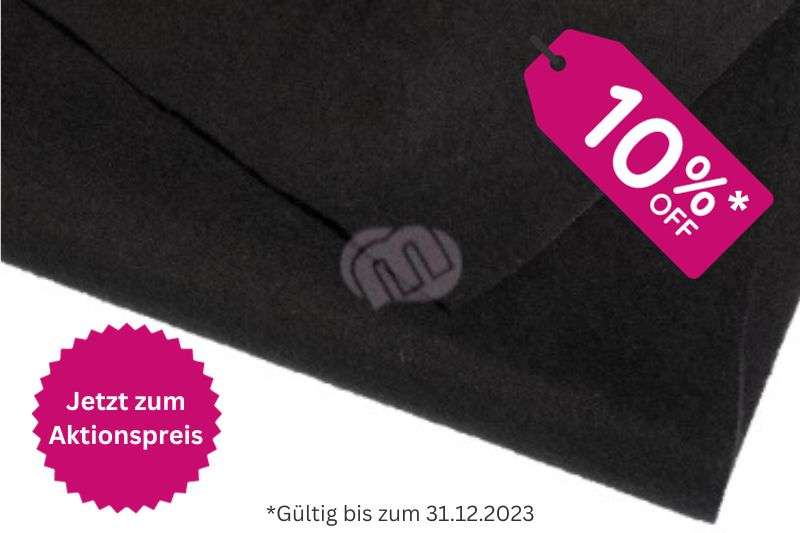 Rollmolton Bühnenmolton schwarz Meterware Detail 1