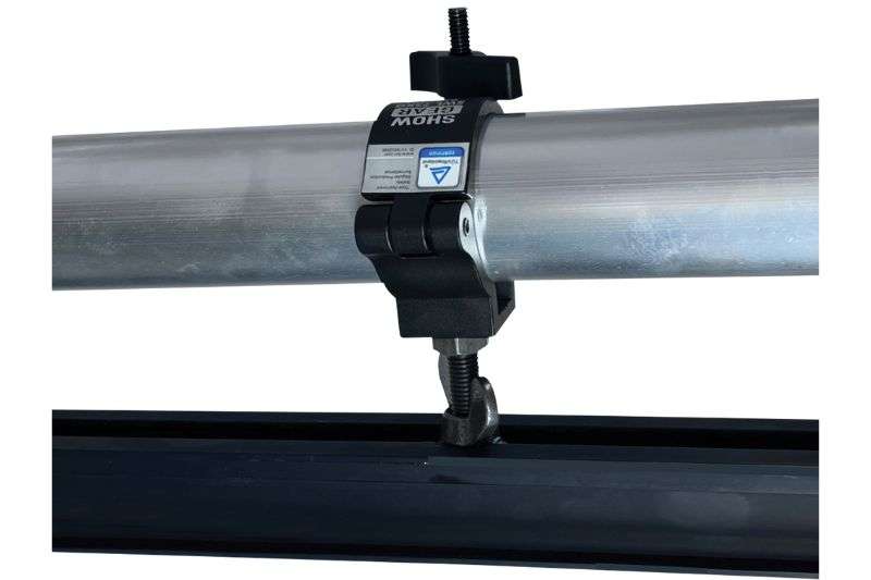 Wentex Eurotrack Halfcoupler Installation Vorhangschiene und Traverse Nahansicht