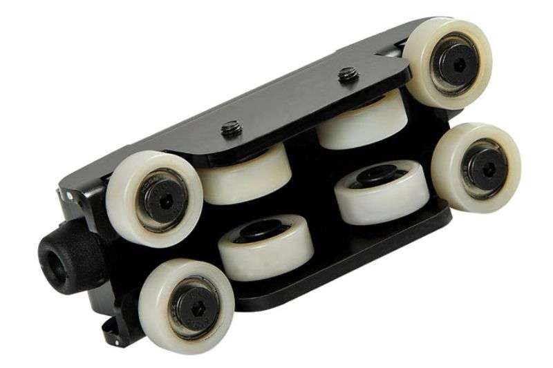 Wentex Eurotrack Hochleistungslaufrolle 4x4 schwarz – Heavy Duty Runner Ansicht Laufräder