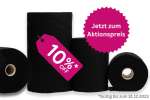 Rollmolton Dekomolton B1 schwarz 160g/m² 60lfm, 5 Breiten